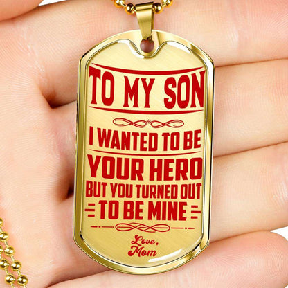 Son Dog Tag, Dog Tag For Son, Gift For Son, Son Necklace, Father And Son Dog Tag-77 Gifts For Son Rakva