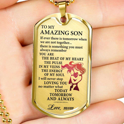 Son Dog Tag, Dog Tag For Son, Gift For Son, Son Necklace, Father And Son Dog Tag-78 Gifts For Son Rakva