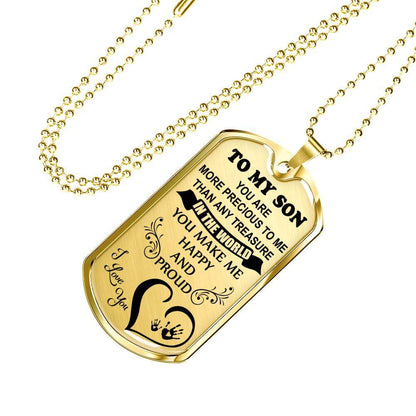 Son Dog Tag, Dog Tag For Son, Gift For Son, Son Necklace, Father And Son Dog Tag-79 Gifts For Son Rakva