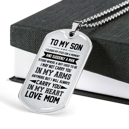 Son Dog Tag, Dog Tag For Son, Gift For Son, Son Necklace, Father And Son Dog Tag-8 Gifts For Son Rakva