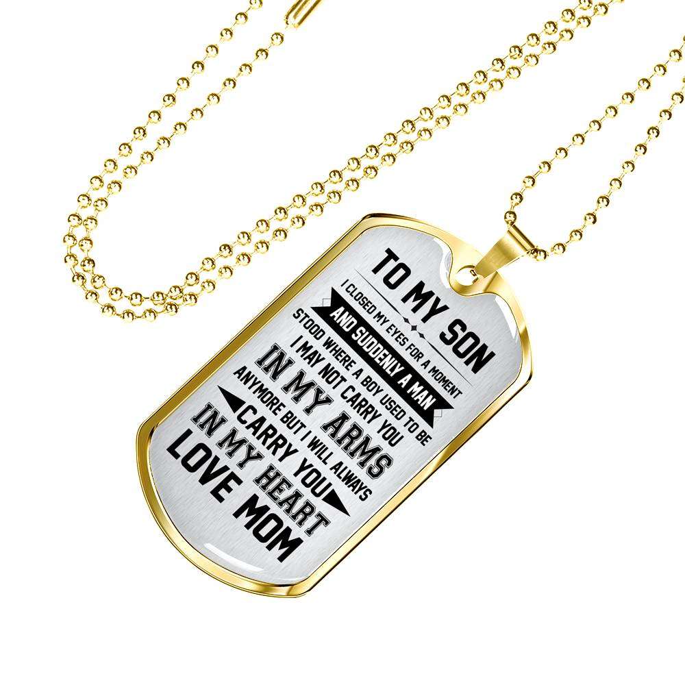 Son Dog Tag, Dog Tag For Son, Gift For Son, Son Necklace, Father And Son Dog Tag-8 Gifts For Son Rakva