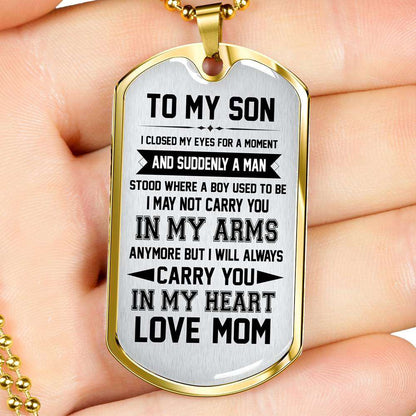 Son Dog Tag, Dog Tag For Son, Gift For Son, Son Necklace, Father And Son Dog Tag-8 Gifts For Son Rakva