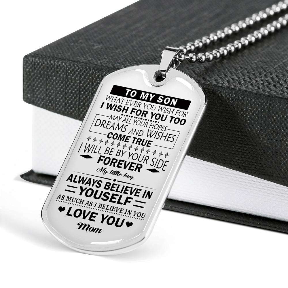 Son Dog Tag, Dog Tag For Son, Gift For Son, Son Necklace, Father And Son Dog Tag-80 Gifts For Son Rakva