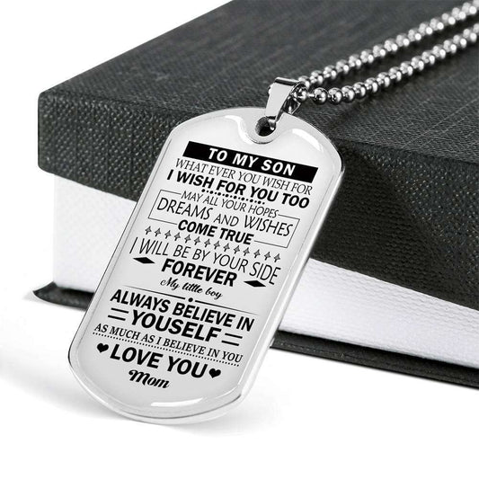 Son Dog Tag, Dog Tag For Son, Gift For Son, Son Necklace, Father And Son Dog Tag-80 Gifts For Son Rakva