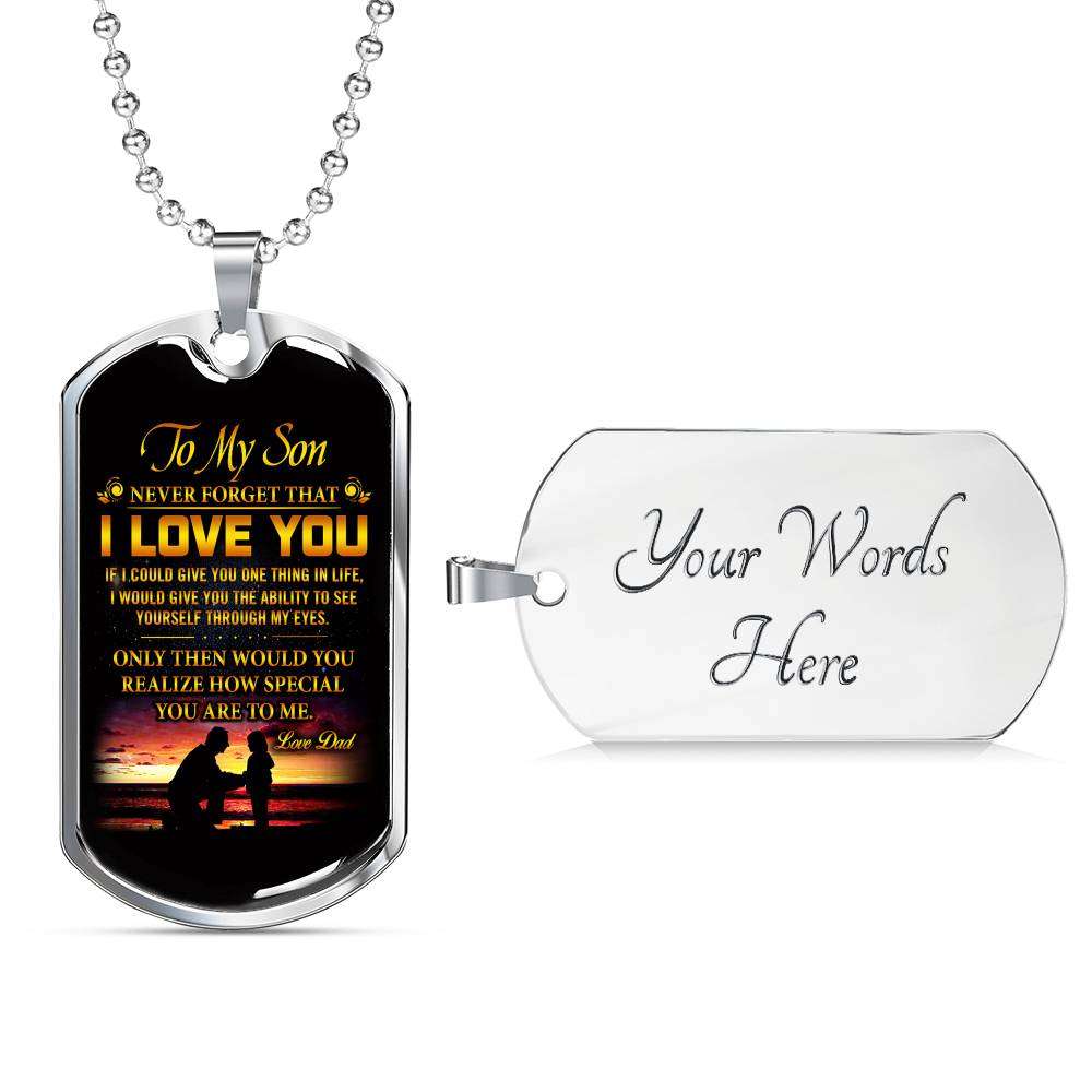 Son Dog Tag, Dog Tag For Son, Gift For Son, Son Necklace, Father And Son Dog Tag-82 Gifts For Son Rakva