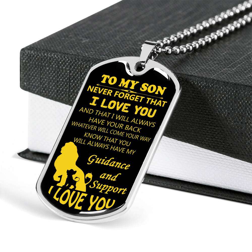 Son Dog Tag, Dog Tag For Son, Gift For Son, Son Necklace, Father And Son Dog Tag-84 Gifts For Son Rakva