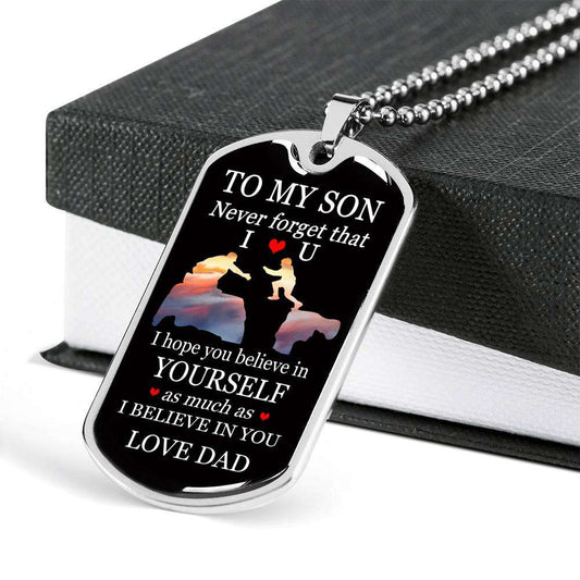 Son Dog Tag, Dog Tag For Son, Gift For Son, Son Necklace, Father And Son Dog Tag-86 Gifts For Son Rakva