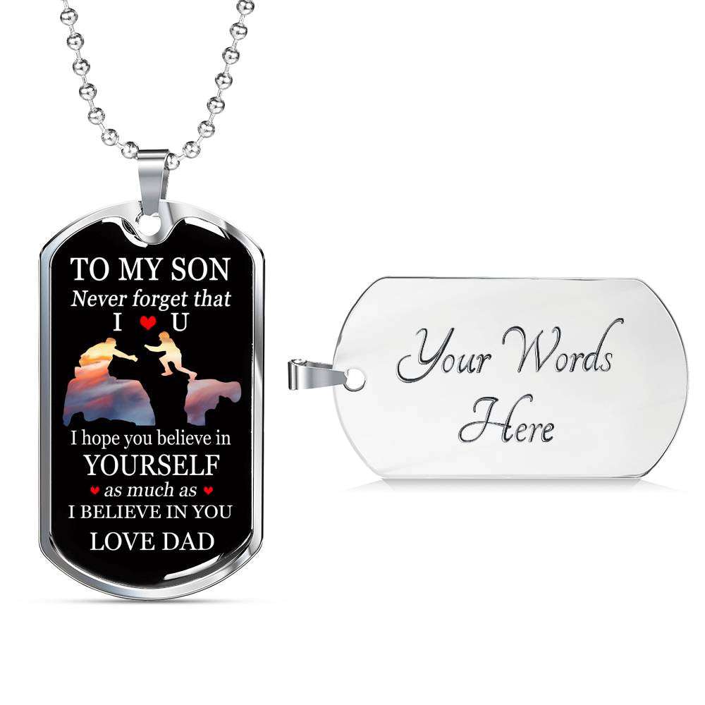 Son Dog Tag, Dog Tag For Son, Gift For Son, Son Necklace, Father And Son Dog Tag-86 Gifts For Son Rakva