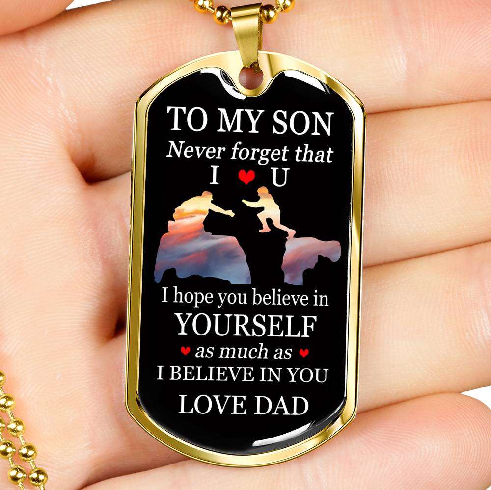 Son Dog Tag, Dog Tag For Son, Gift For Son, Son Necklace, Father And Son Dog Tag-86 Gifts For Son Rakva