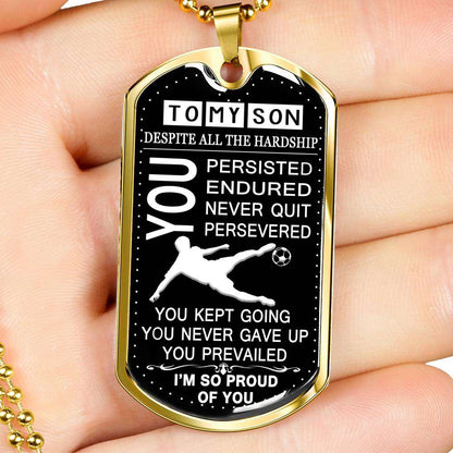 Son Dog Tag, Dog Tag For Son, Gift For Son, Son Necklace, Father And Son Dog Tag-87 Gifts For Son Rakva