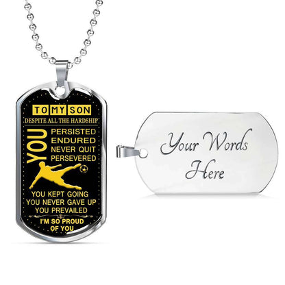 Son Dog Tag, Dog Tag For Son, Gift For Son, Son Necklace, Father And Son Dog Tag-88 Gifts For Son Rakva