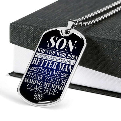 Son Dog Tag, Dog Tag For Son, Gift For Son, Son Necklace, Father And Son Dog Tag-93 Gifts For Son Rakva