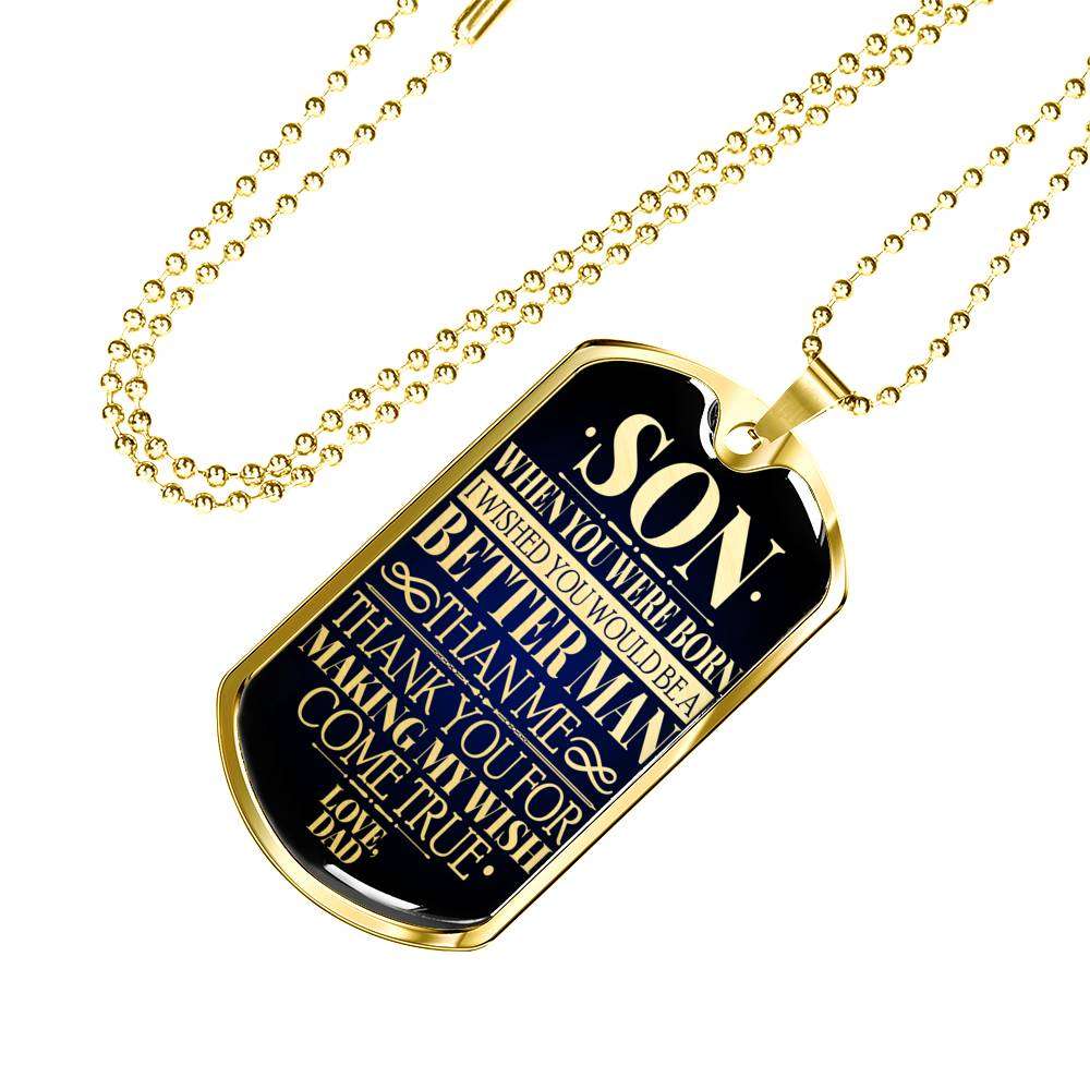 Son Dog Tag, Dog Tag For Son, Gift For Son, Son Necklace, Father And Son Dog Tag-93 Gifts For Son Rakva