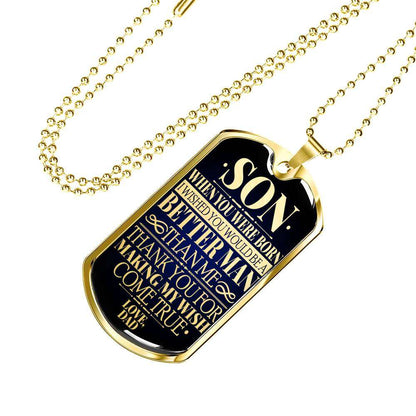 Son Dog Tag, Dog Tag For Son, Gift For Son, Son Necklace, Father And Son Dog Tag-93 Gifts For Son Rakva