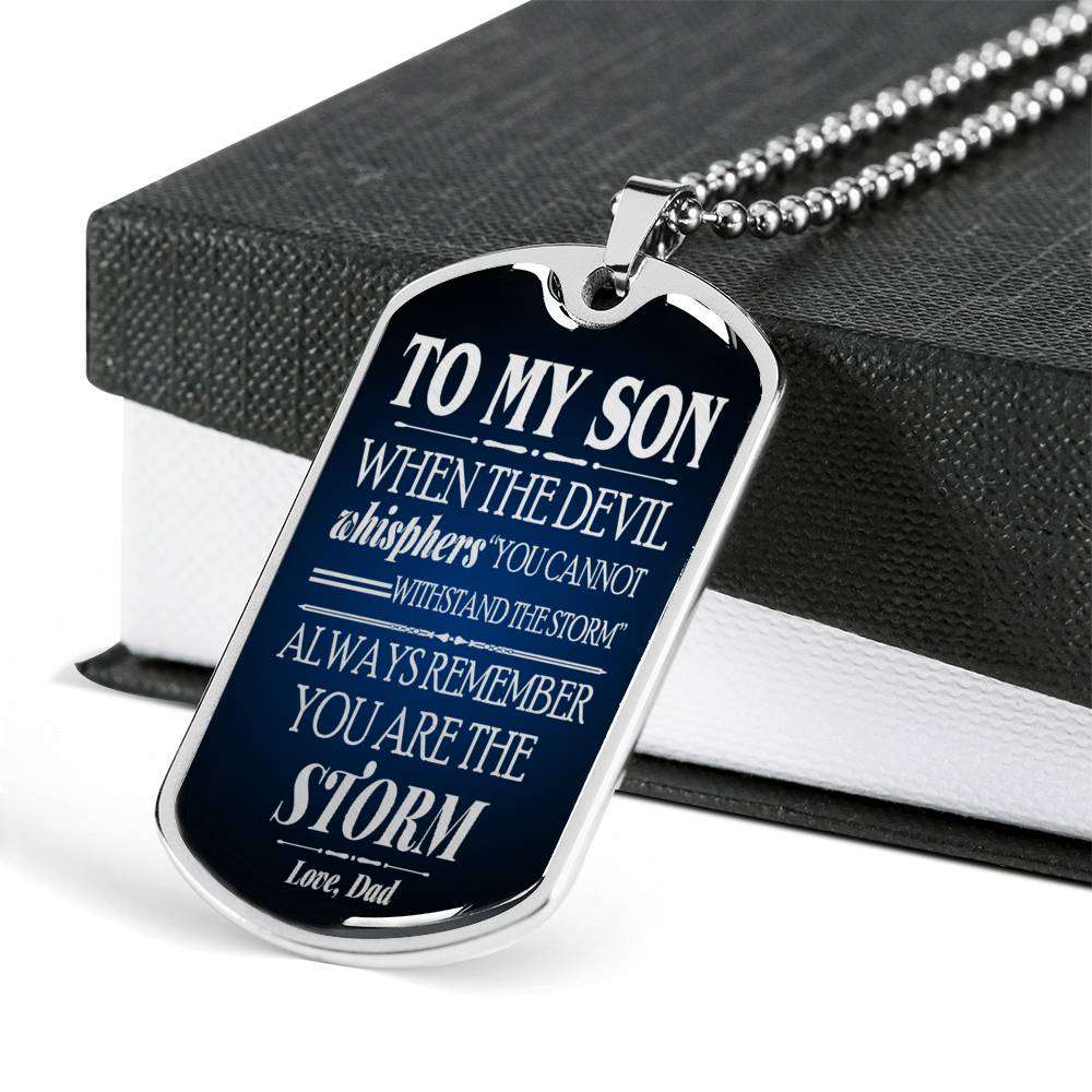 Son Dog Tag, Dog Tag For Son, Gift For Son, Son Necklace, Father And Son Dog Tag-94 Gifts For Son Rakva