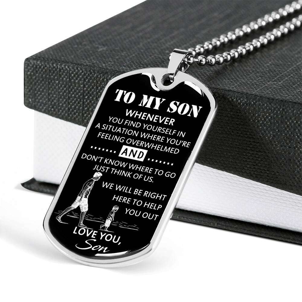 Son Dog Tag, Dog Tag For Son, Gift For Son, Son Necklace, Father And Son Dog Tag-95 Gifts For Son Rakva