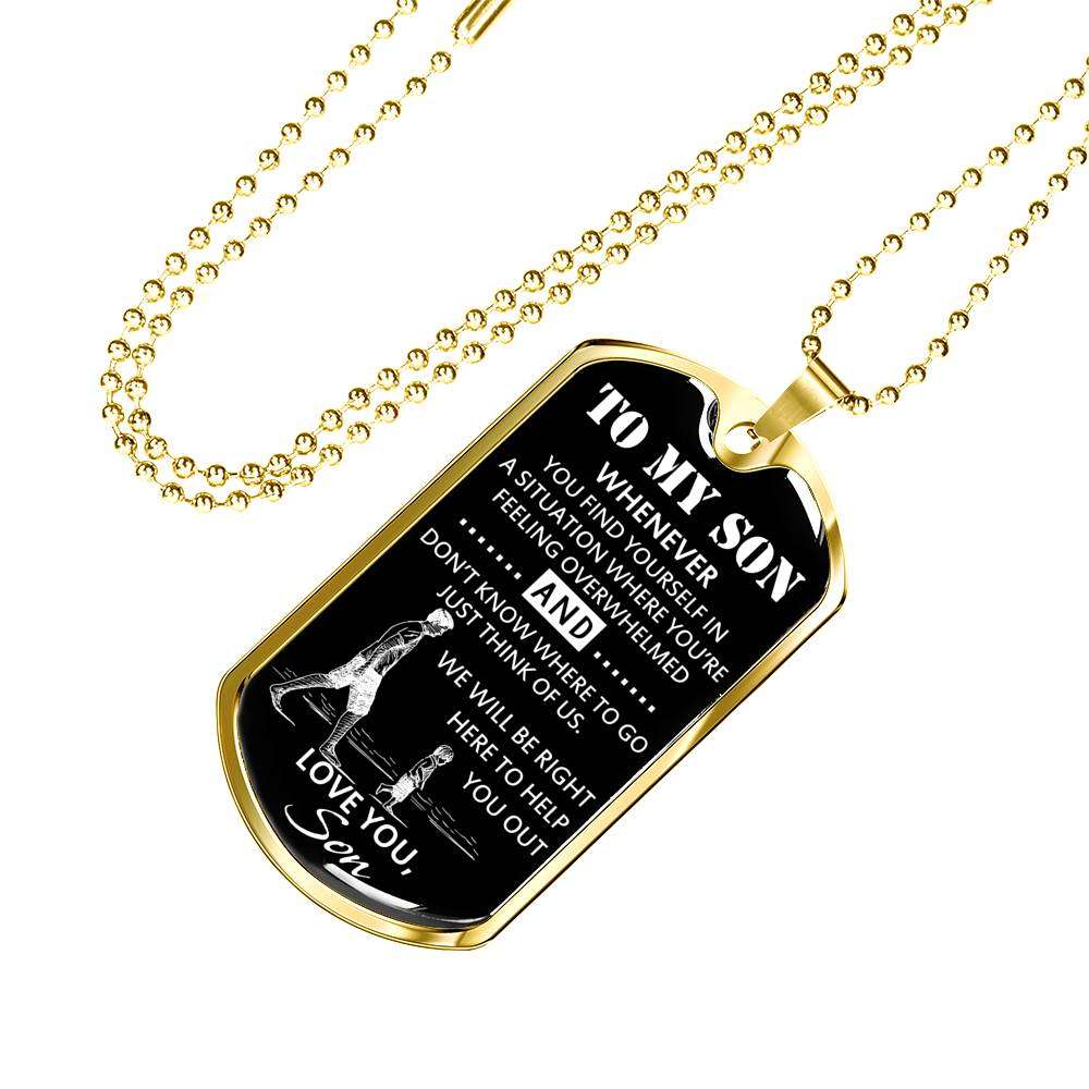 Son Dog Tag, Dog Tag For Son, Gift For Son, Son Necklace, Father And Son Dog Tag-95 Gifts For Son Rakva