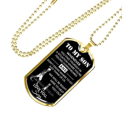 Son Dog Tag, Dog Tag For Son, Gift For Son, Son Necklace, Father And Son Dog Tag-95 Gifts For Son Rakva