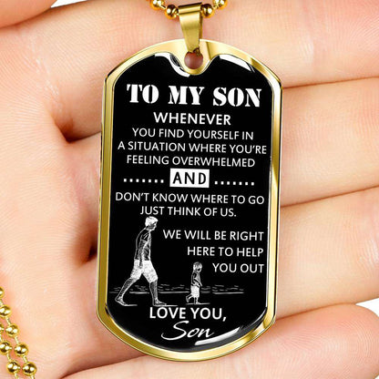 Son Dog Tag, Dog Tag For Son, Gift For Son, Son Necklace, Father And Son Dog Tag-95 Gifts For Son Rakva