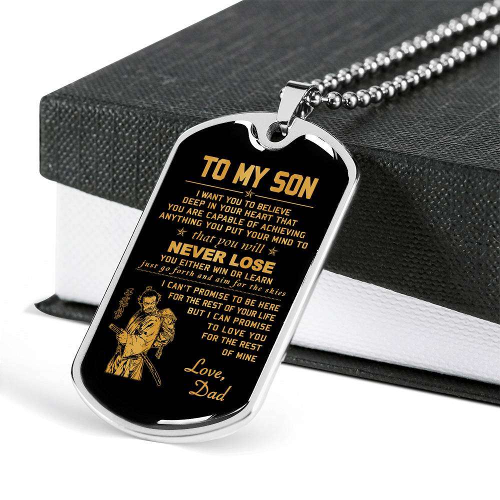 Son Dog Tag, Dog Tag For Son, Gift For Son, Son Necklace, Father And Son Dog Tag-98 Gifts For Son Rakva