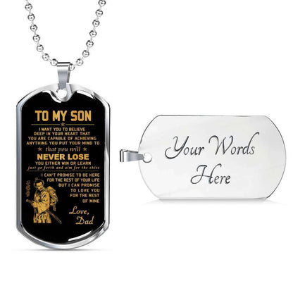 Son Dog Tag, Dog Tag For Son, Gift For Son, Son Necklace, Father And Son Dog Tag-98 Gifts For Son Rakva