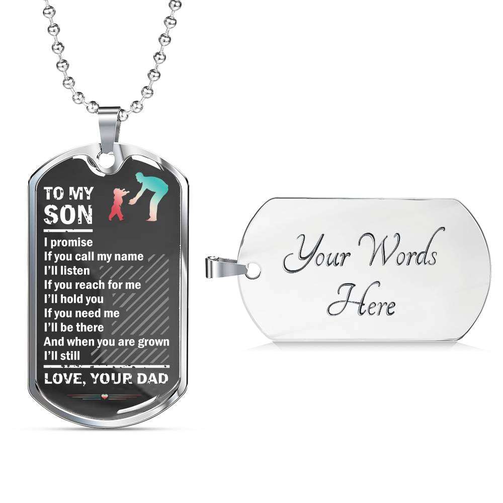 Son Dog Tag, Dog Tag For Son, Necklace Gift For Son, Father And Son Dog Gifts For Son Rakva