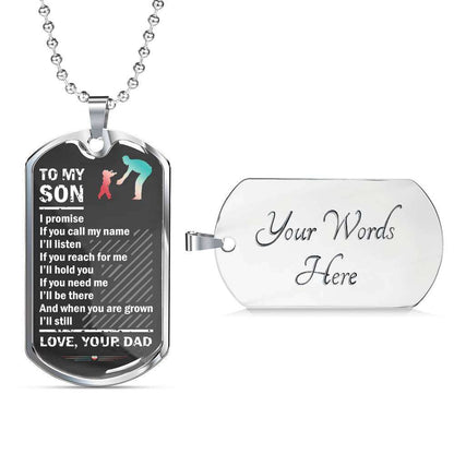 Son Dog Tag, Dog Tag For Son, Necklace Gift For Son, Father And Son Dog Gifts For Son Rakva