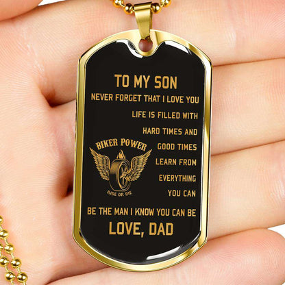Son Dog Tag, Dog Tag For Son, Necklace Gift For Son, Father And Son Dog Tag-10 Gifts For Son Rakva