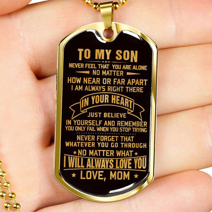 Son Dog Tag, Dog Tag For Son, Necklace Gift For Son, Father And Son Dog Tag-11 Gifts For Son Rakva