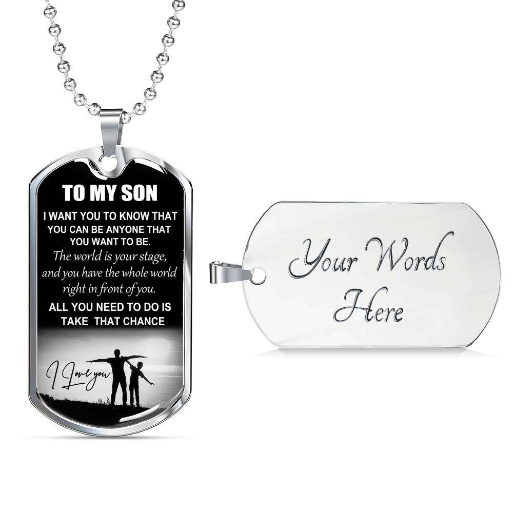 Son Dog Tag, Dog Tag For Son, Necklace Gift For Son, Father And Son Dog Tag-12 Gifts For Son Rakva