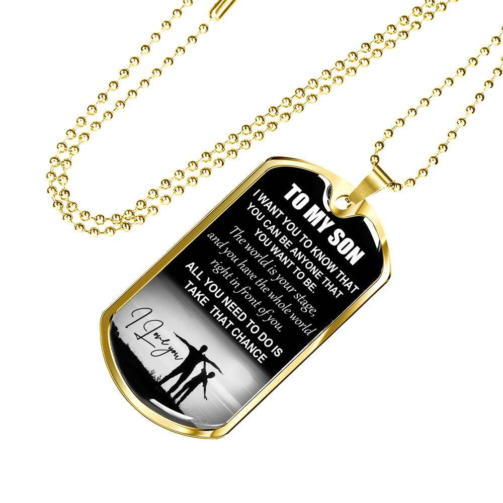 Son Dog Tag, Dog Tag For Son, Necklace Gift For Son, Father And Son Dog Tag-12 Gifts For Son Rakva