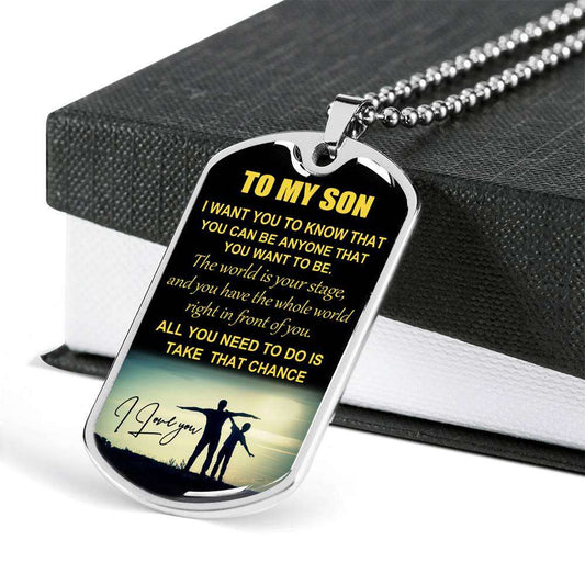 Son Dog Tag, Dog Tag For Son, Necklace Gift For Son, Father And Son Dog Tag-13 Gifts For Son Rakva