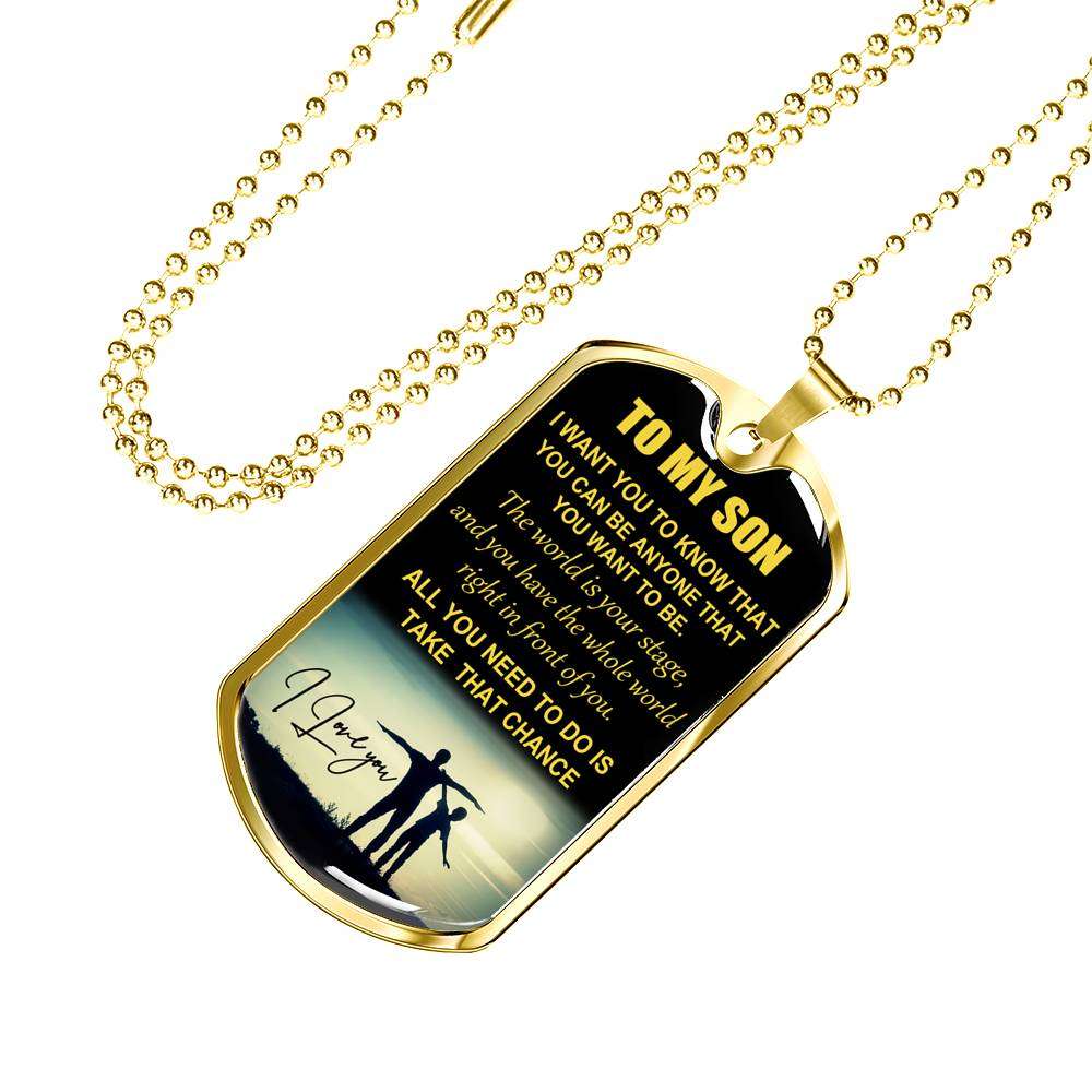 Son Dog Tag, Dog Tag For Son, Necklace Gift For Son, Father And Son Dog Tag-13 Gifts For Son Rakva