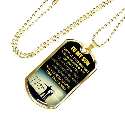 Son Dog Tag, Dog Tag For Son, Necklace Gift For Son, Father And Son Dog Tag-13 Gifts For Son Rakva