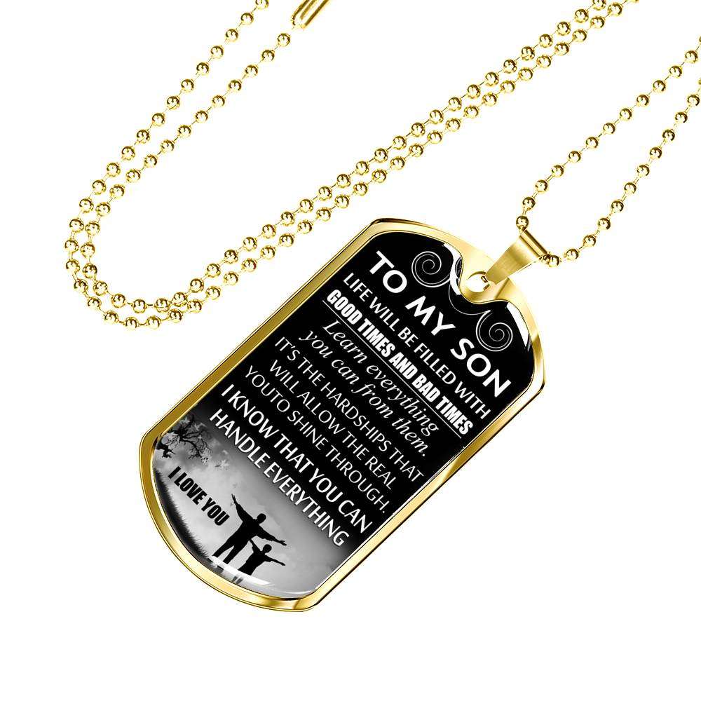 Son Dog Tag, Dog Tag For Son, Necklace Gift For Son, Father And Son Dog Tag-15 Gifts For Son Rakva
