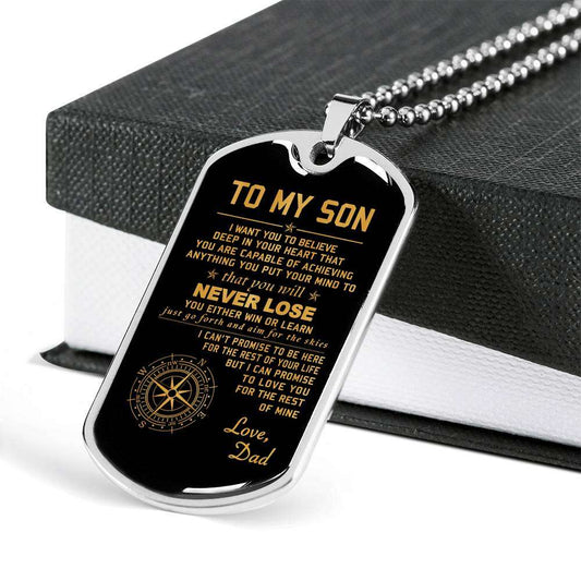 Son Dog Tag, Dog Tag For Son, Necklace Gift For Son, Father And Son Dog Tag-18 Gifts For Son Rakva