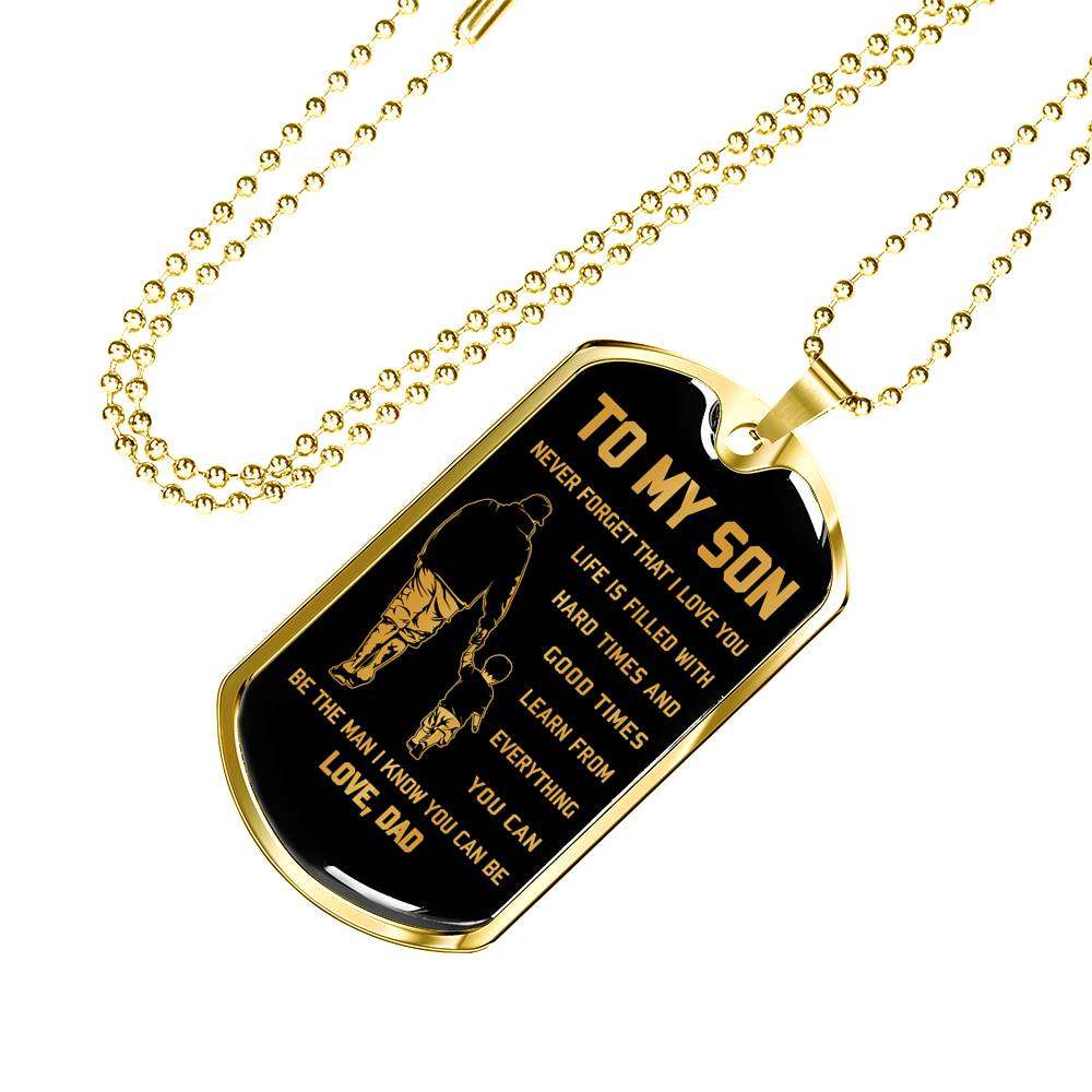 Son Dog Tag, Dog Tag For Son, Necklace Gift For Son, Father And Son Dog Tag-4 Gifts For Son Rakva
