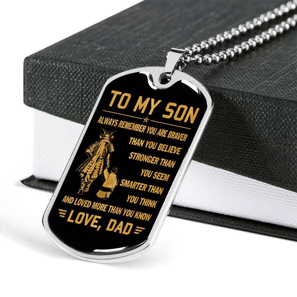 Son Dog Tag, Dog Tag For Son, Necklace Gift For Son, Father And Son Dog Tag-5 Gifts For Son Rakva