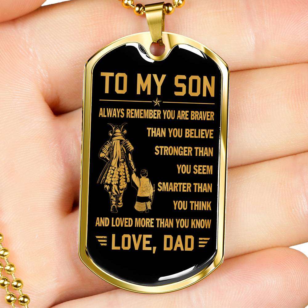 Son Dog Tag, Dog Tag For Son, Necklace Gift For Son, Father And Son Dog Tag-5 Gifts For Son Rakva