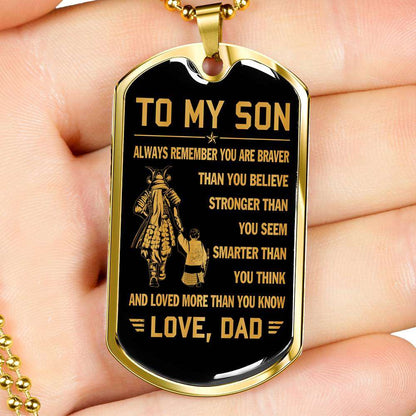Son Dog Tag, Dog Tag For Son, Necklace Gift For Son, Father And Son Dog Tag-5 Gifts For Son Rakva