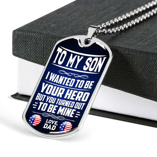 Son Dog Tag, Dog Tag For Son, Necklace Gift For Son, Father And Son Dog Tag-8 Gifts For Son Rakva