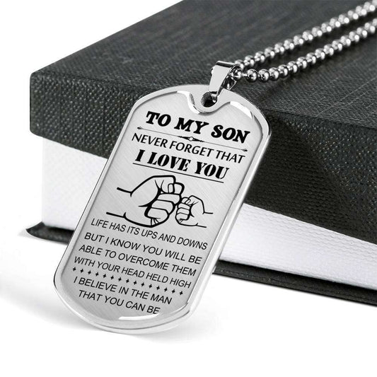 Son Dog Tag, Gift For Son Birthday, Dog Tags For Son, Engraved Dog Tag For Son, Father And Son Dog Tag-100 Gifts For Son Rakva
