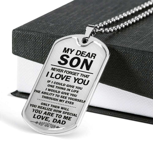 Son Dog Tag, Gift For Son Birthday, Dog Tags For Son, Engraved Dog Tag For Son, Father And Son Dog Tag-104 Gifts For Son Rakva