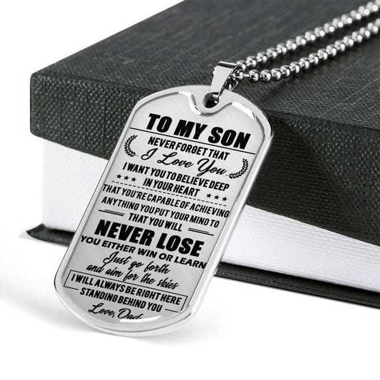 Son Dog Tag, Gift For Son Birthday, Dog Tags For Son, Engraved Dog Tag For Son, Father And Son Dog Tag-117 Gifts For Son Rakva