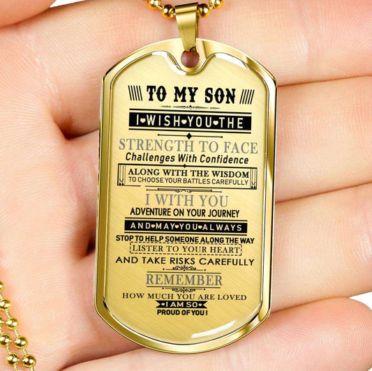 Son Dog Tag, Gift For Son Birthday, Dog Tags For Son, Engraved Dog Tag For Son, Father And Son Dog Tag-125 Gifts For Son Rakva