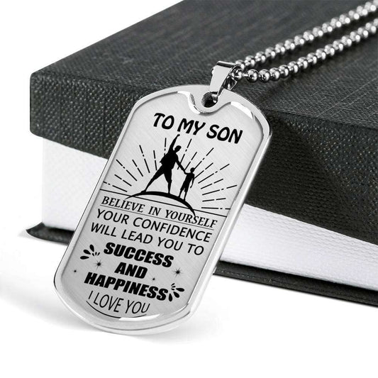 Son Dog Tag, Gift For Son Birthday, Dog Tags For Son, Engraved Dog Tag For Son, Father And Son Dog Tag-144 Gifts For Son Rakva