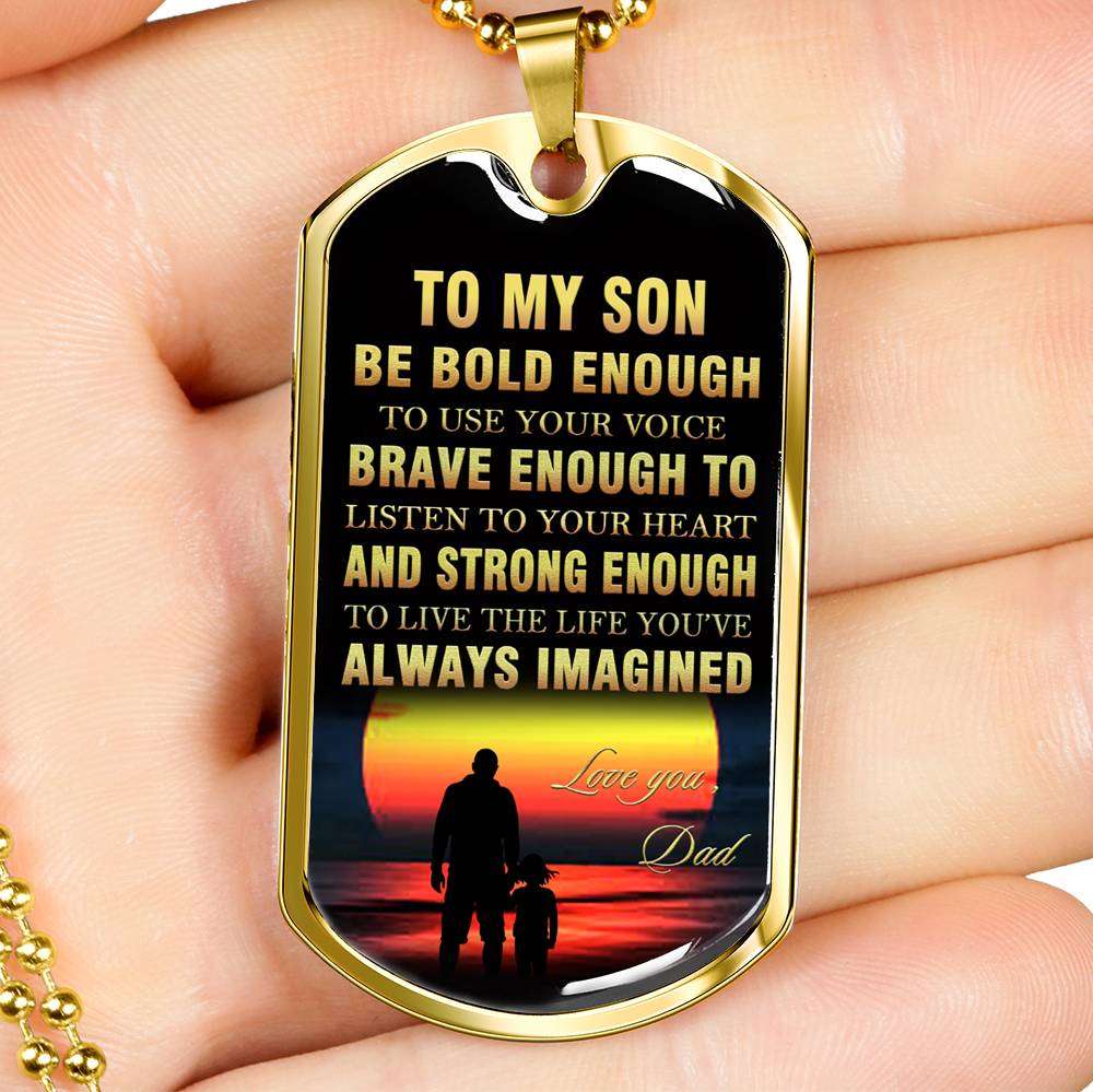 Son Dog Tag, Gift For Son Birthday, Dog Tags For Son, Engraved Dog Tag For Son, Father And Son Dog Tag-19 Gifts For Son Rakva