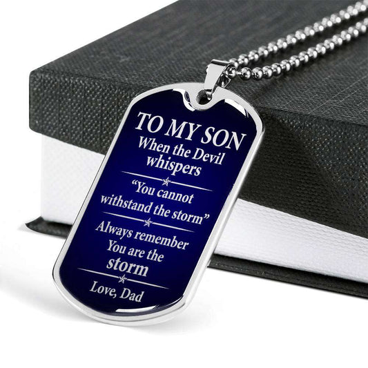 Son Dog Tag, Gift For Son Birthday, Dog Tags For Son, Engraved Dog Tag For Son, Father And Son Dog Tag-4 Gifts For Son Rakva