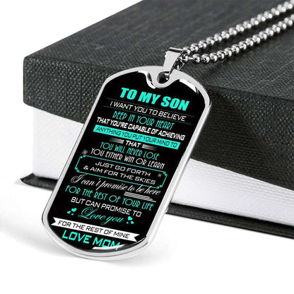 Son Dog Tag, Gift For Son Birthday, Dog Tags For Son, Engraved Dog Tag For Son, Father And Son Dog Tag-45 Gifts For Son Rakva