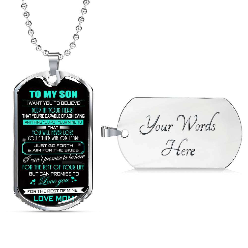 Son Dog Tag, Gift For Son Birthday, Dog Tags For Son, Engraved Dog Tag For Son, Father And Son Dog Tag-45 Gifts For Son Rakva